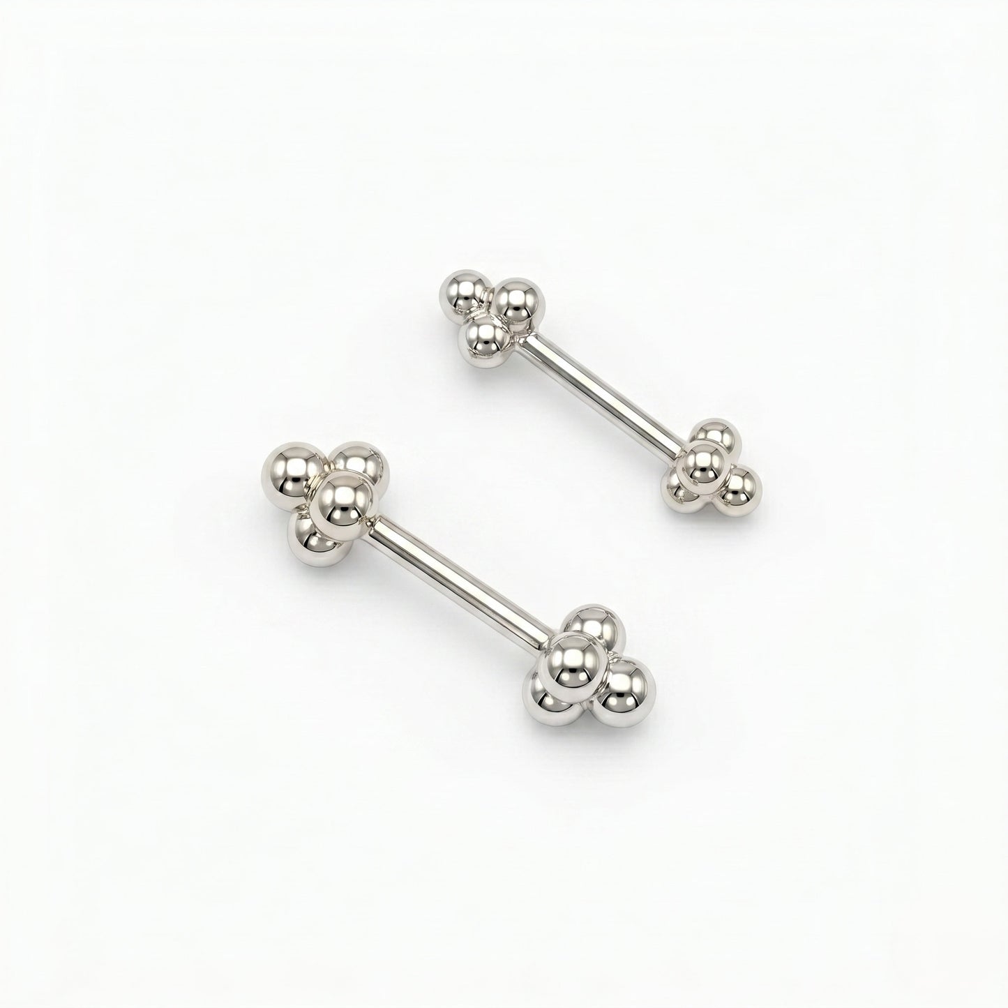 Silver Bugadi 4 bead Dual Design