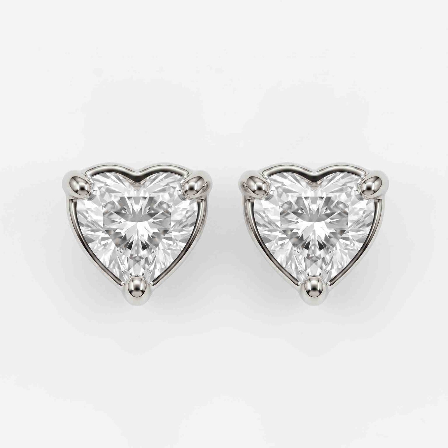 Silver Stone Heart Earring