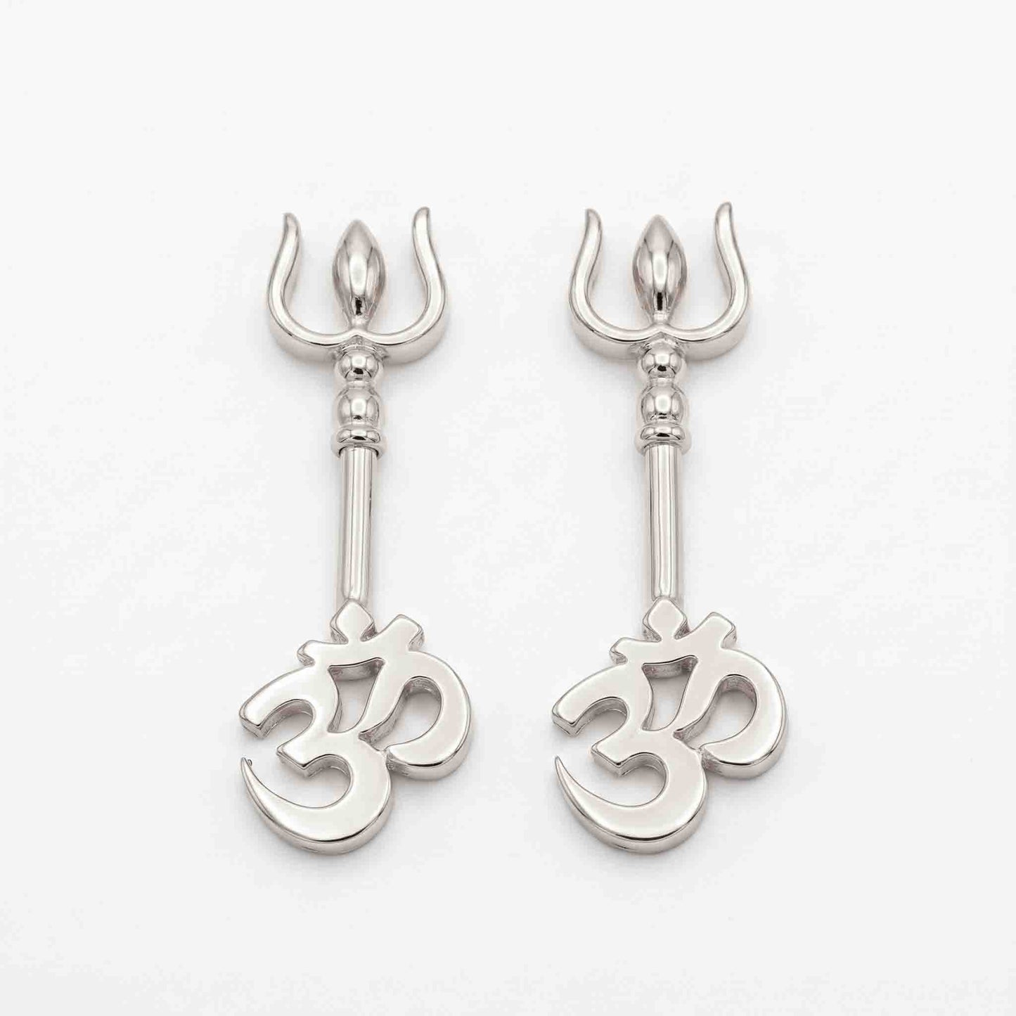 Silver Trishula Om Bugadi