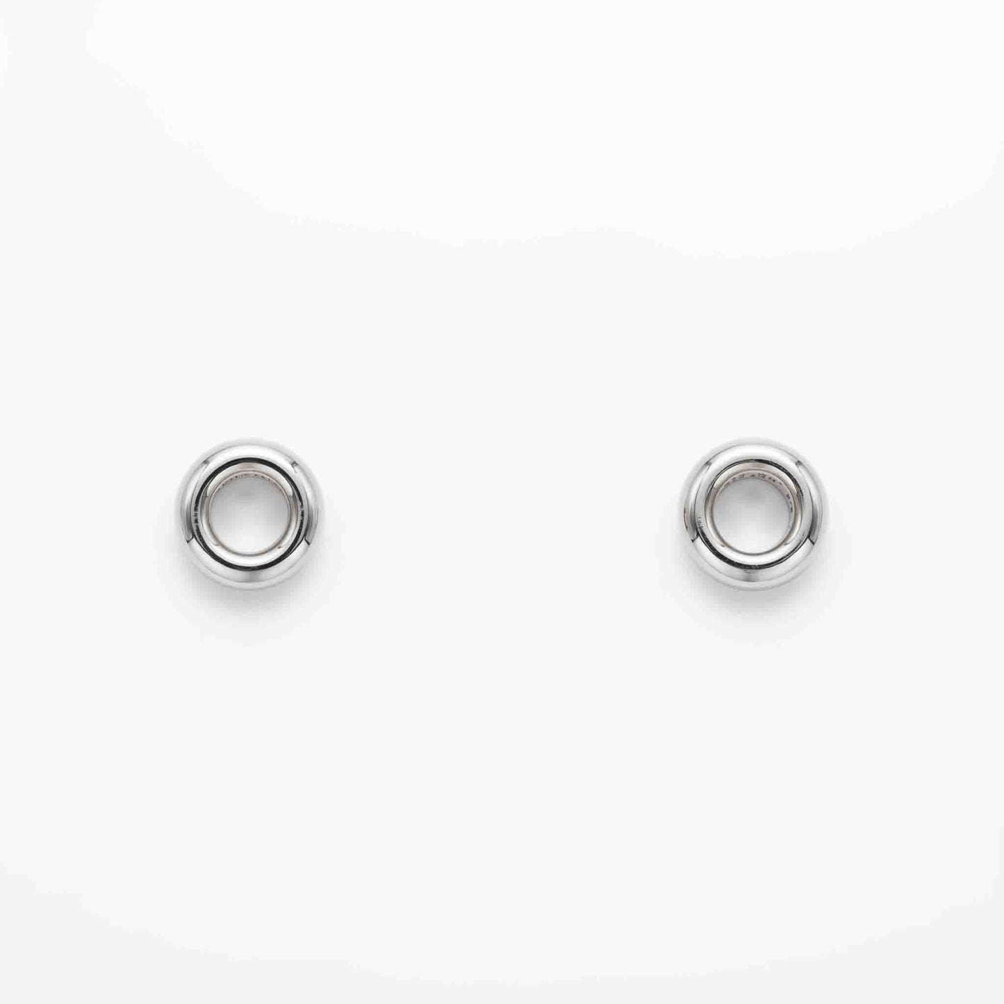 Silver Hollow Circle Earring