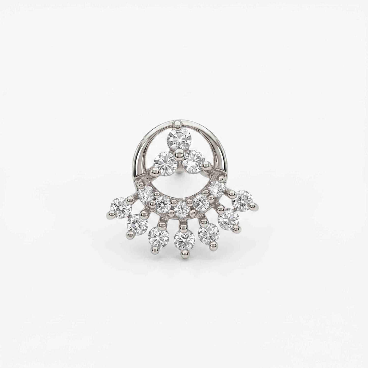 Silver Gitanjali Nose pin