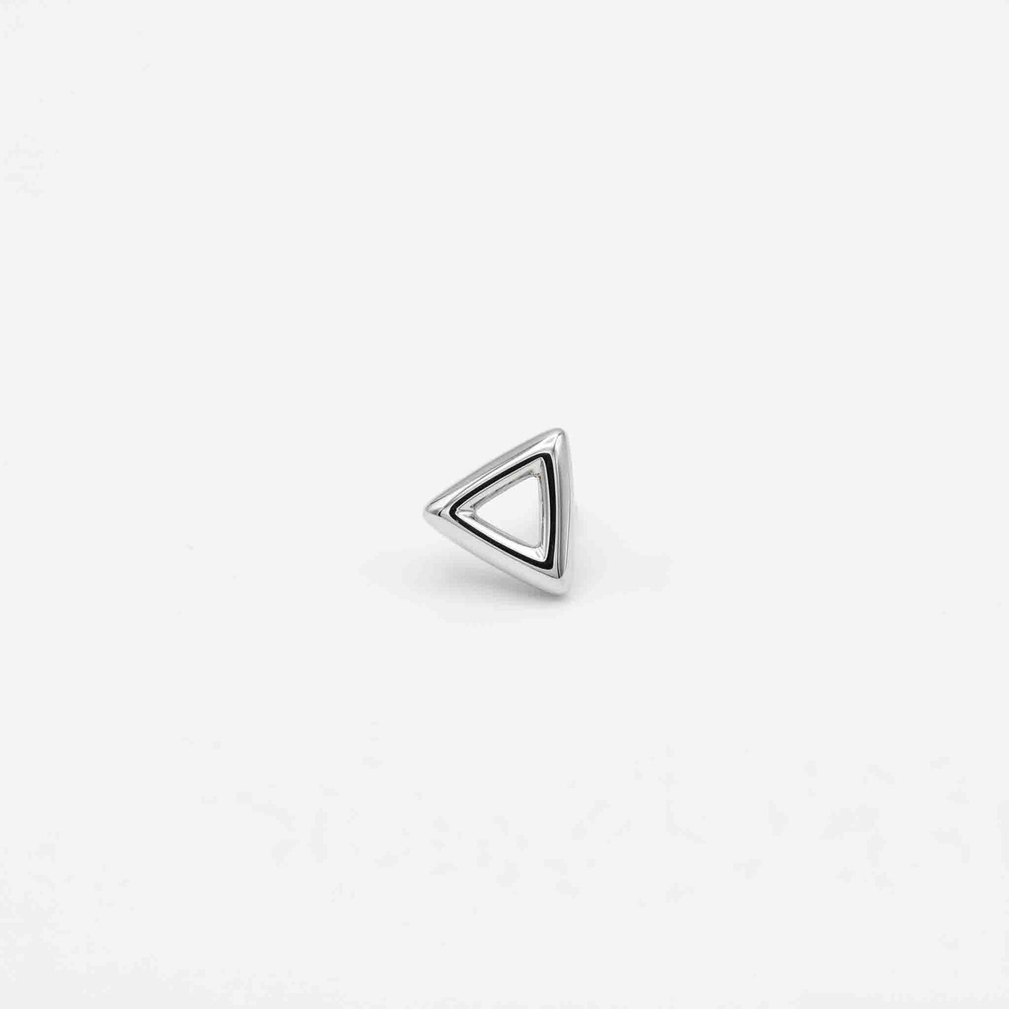 Silver Hollow Triangle Nose pin