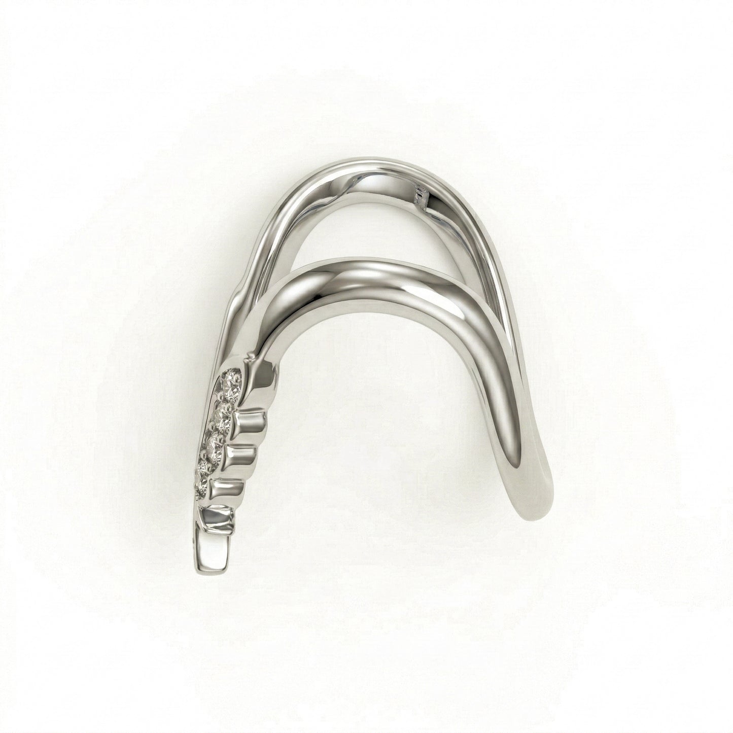 Silver Stone V Ring