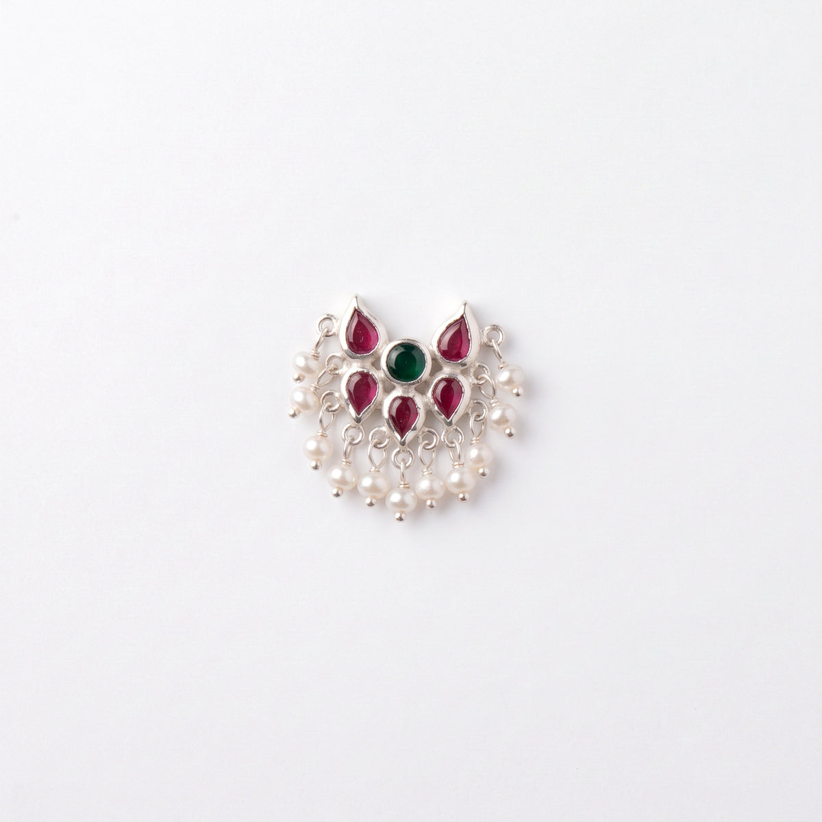 Silver Jhari Pearl Nosepin