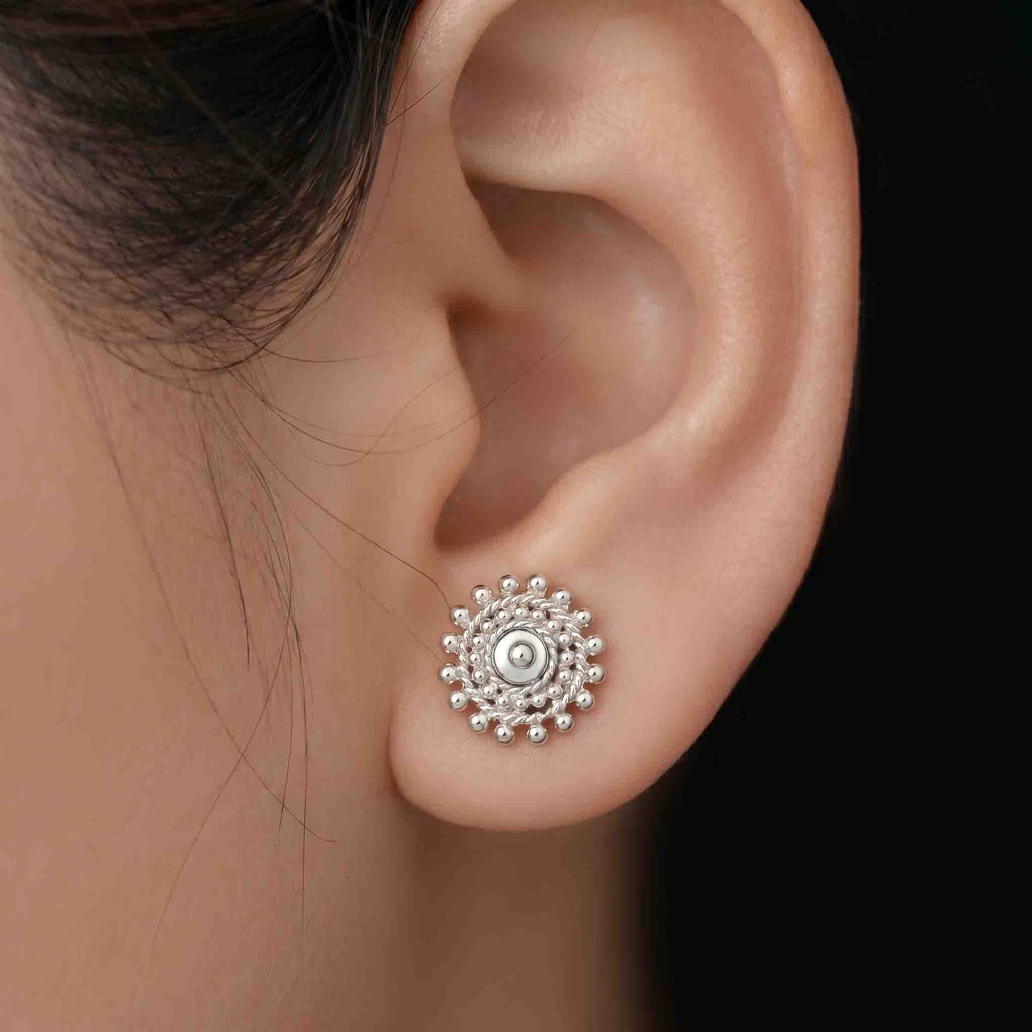 Silver Dhal Earring