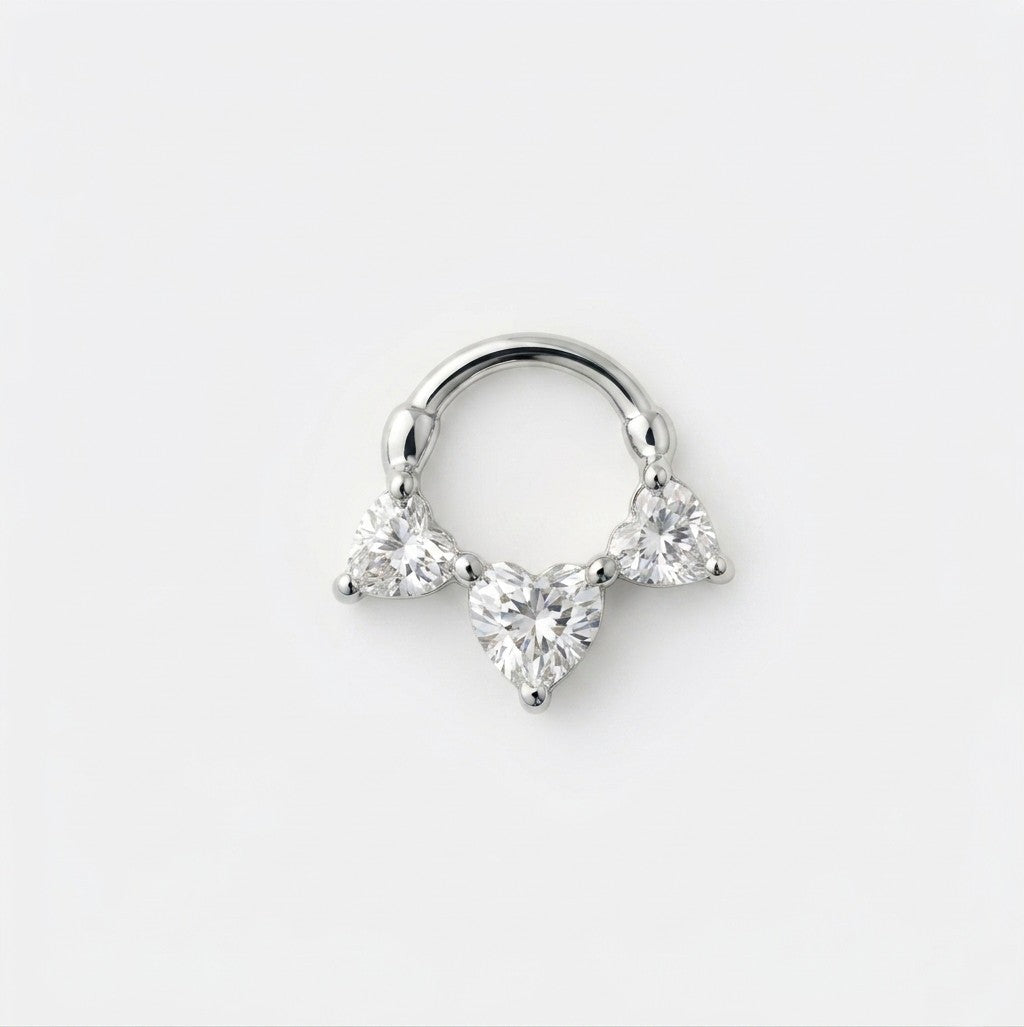 Silver Triguna Nose Ring