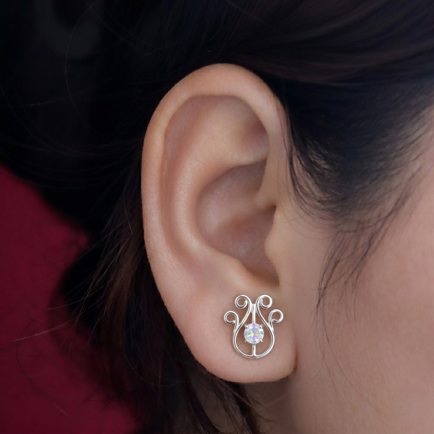Silver Buta Earring