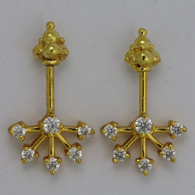 Silver Bugadi 6 Stone Fan Dome Dot Top Gold Diamond Design