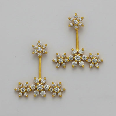Silver Bugadi 7 Stone Flower 3 7 Stone Top Diamond Design