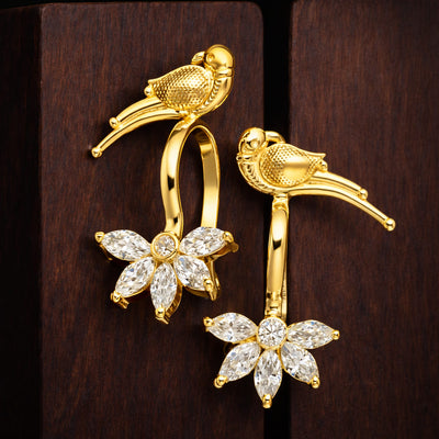 Silver Bugadi 5 Marquis Bird Top Gold Design clipon