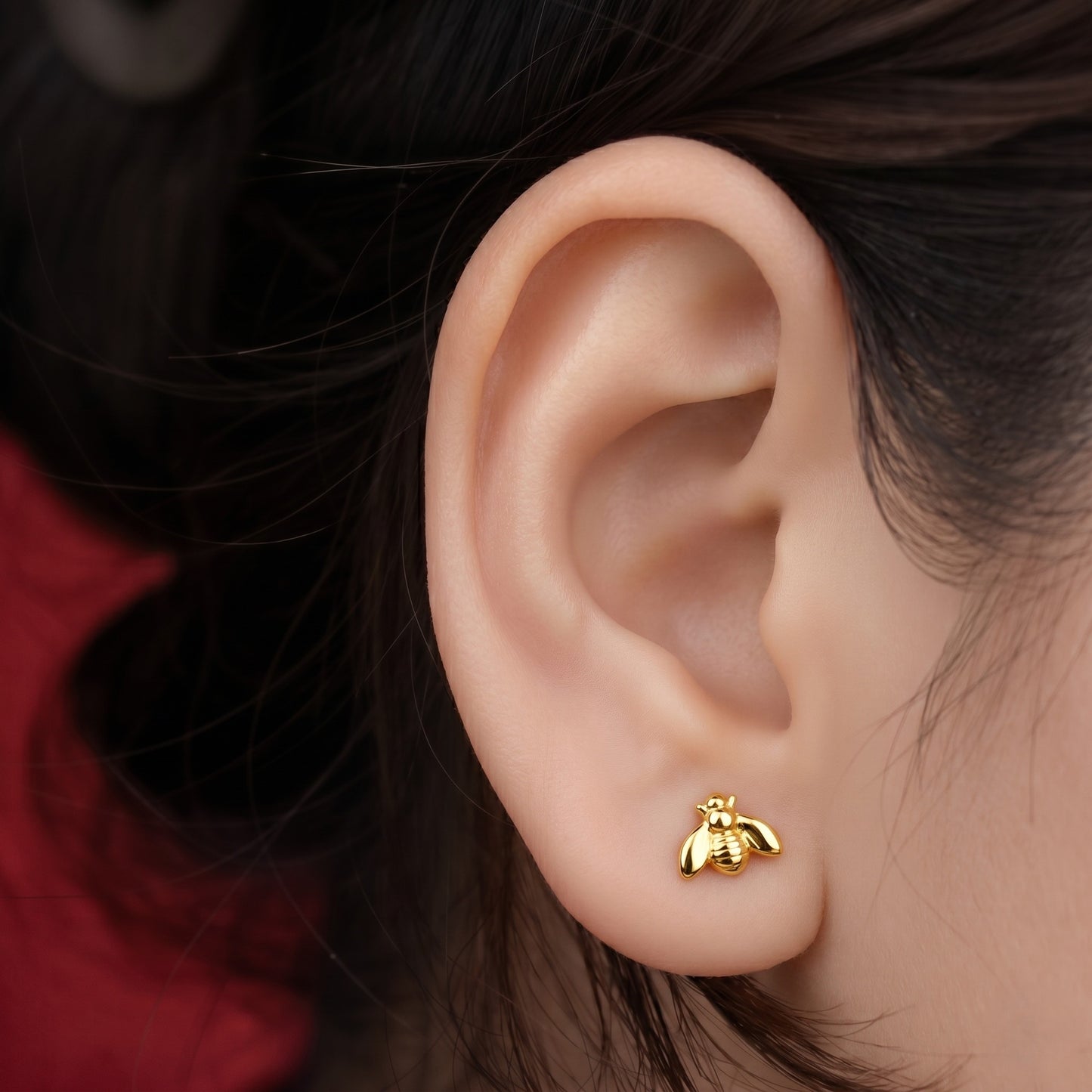 Silver Bee Earring