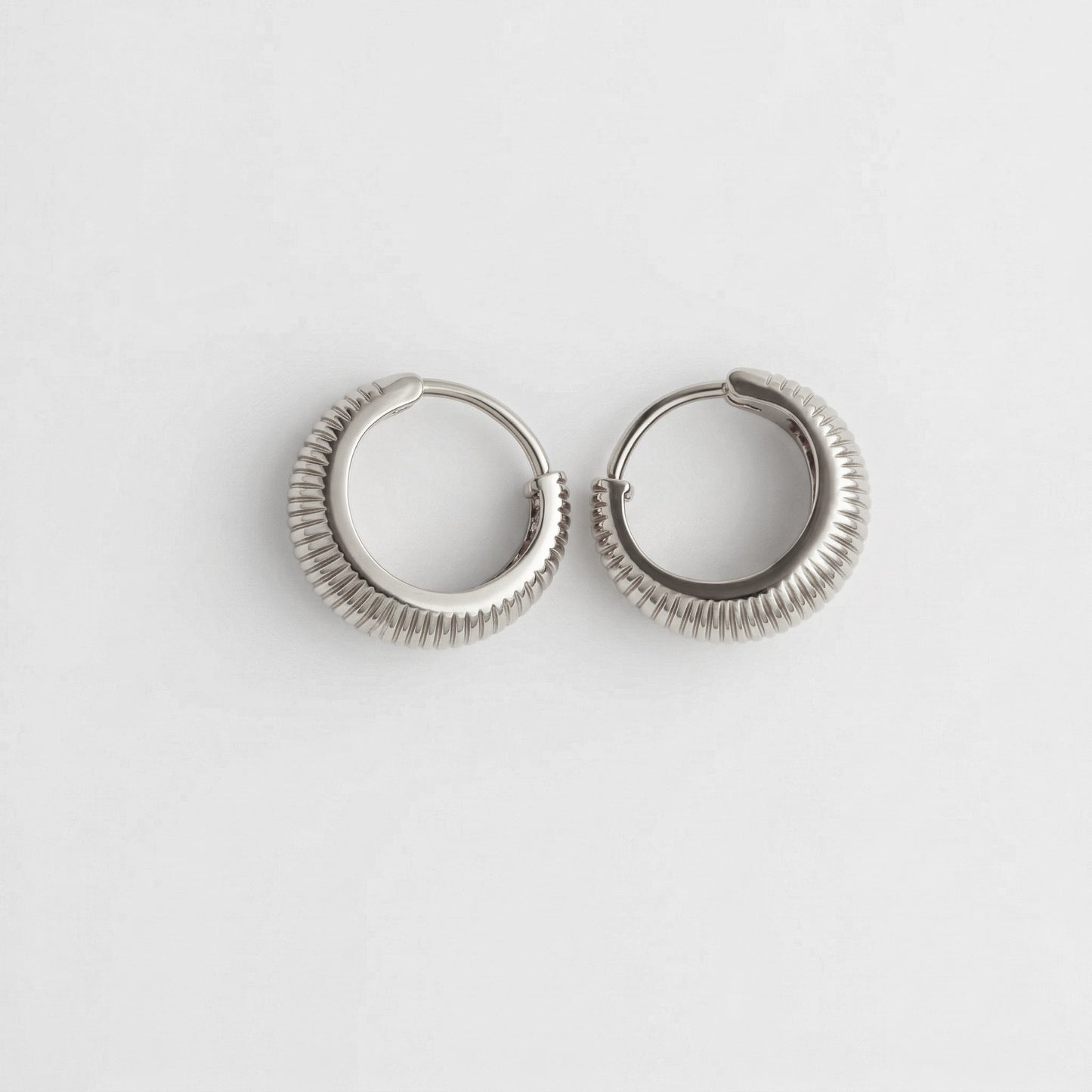 Silver Croissant Earrings