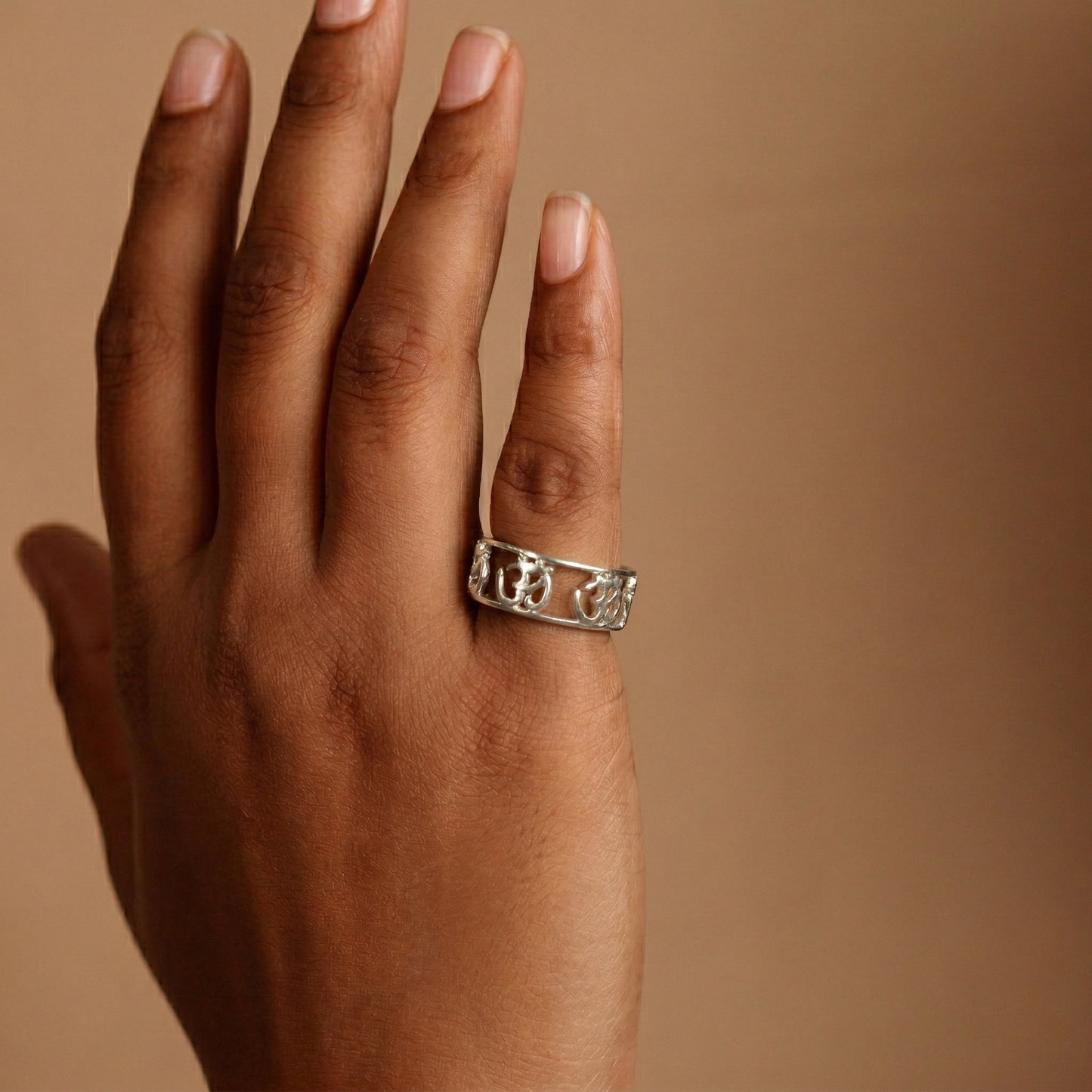 Silver Divine Om Ring