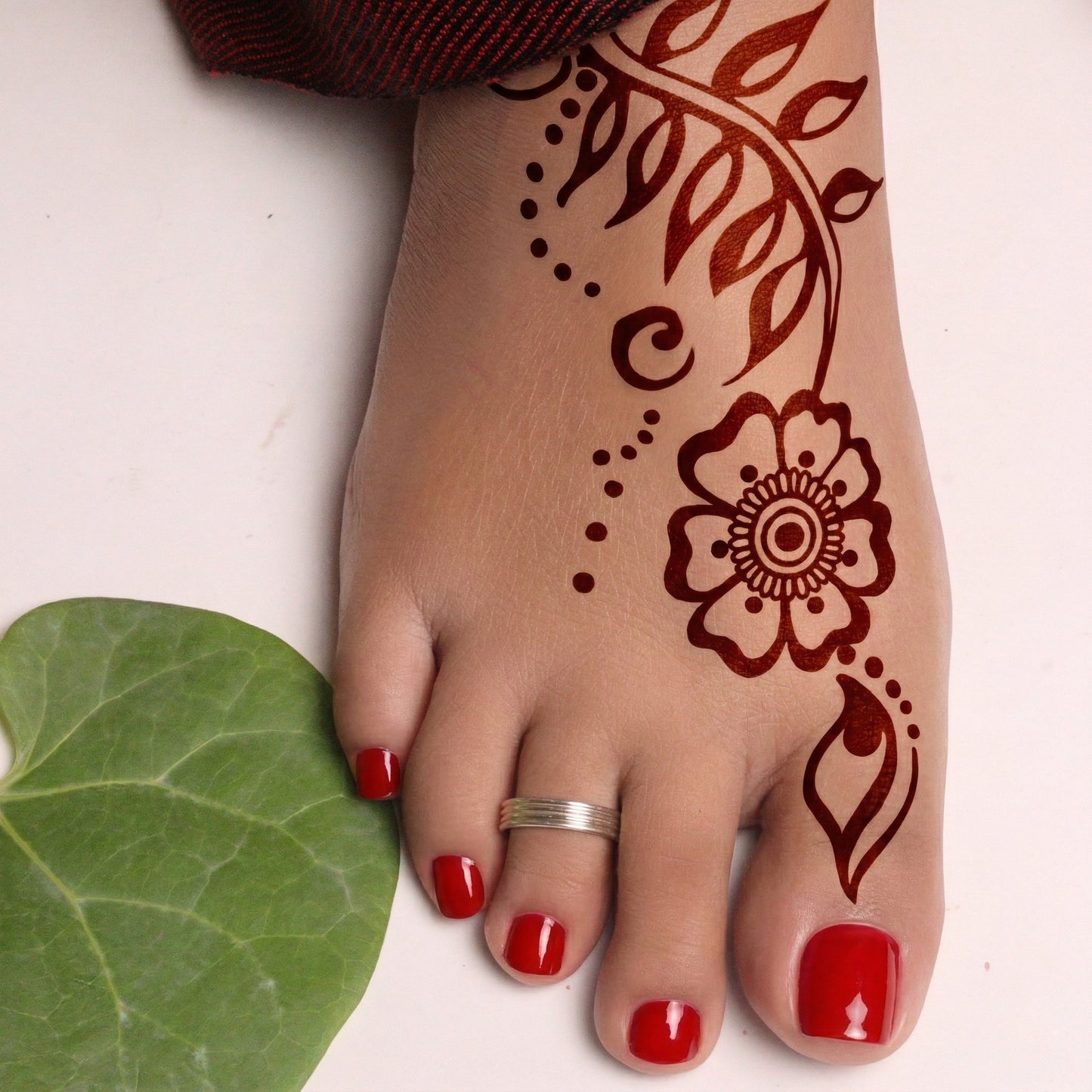 Silver Toe Ring 4 line Design