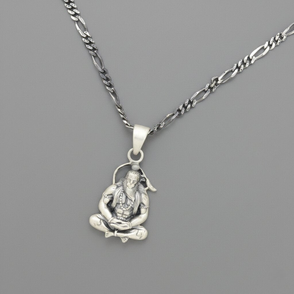 Silver Pendant Hanuman Design