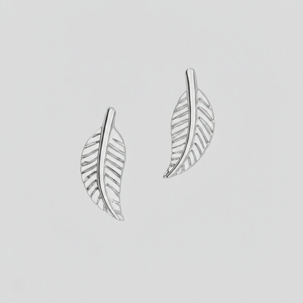 Silver Leaf Earrings