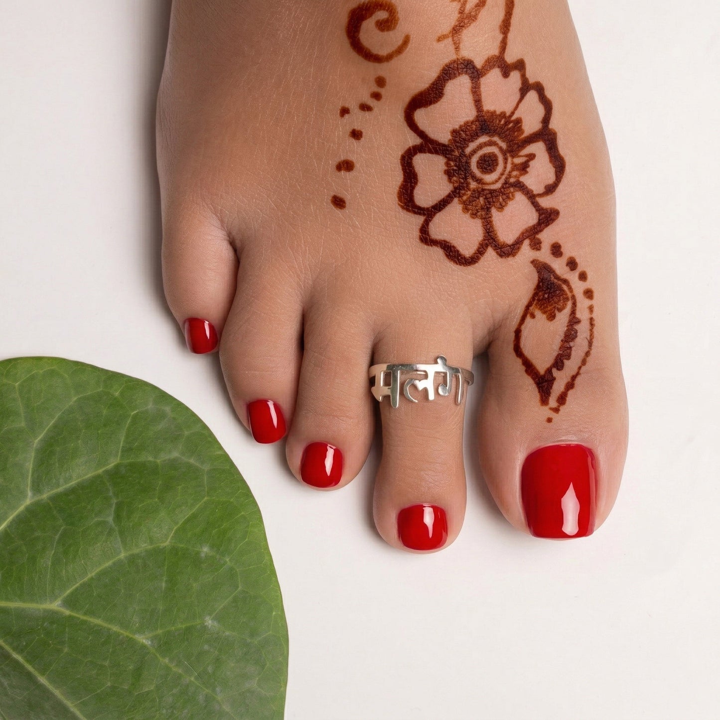 Silver Toe Ring Malang Design