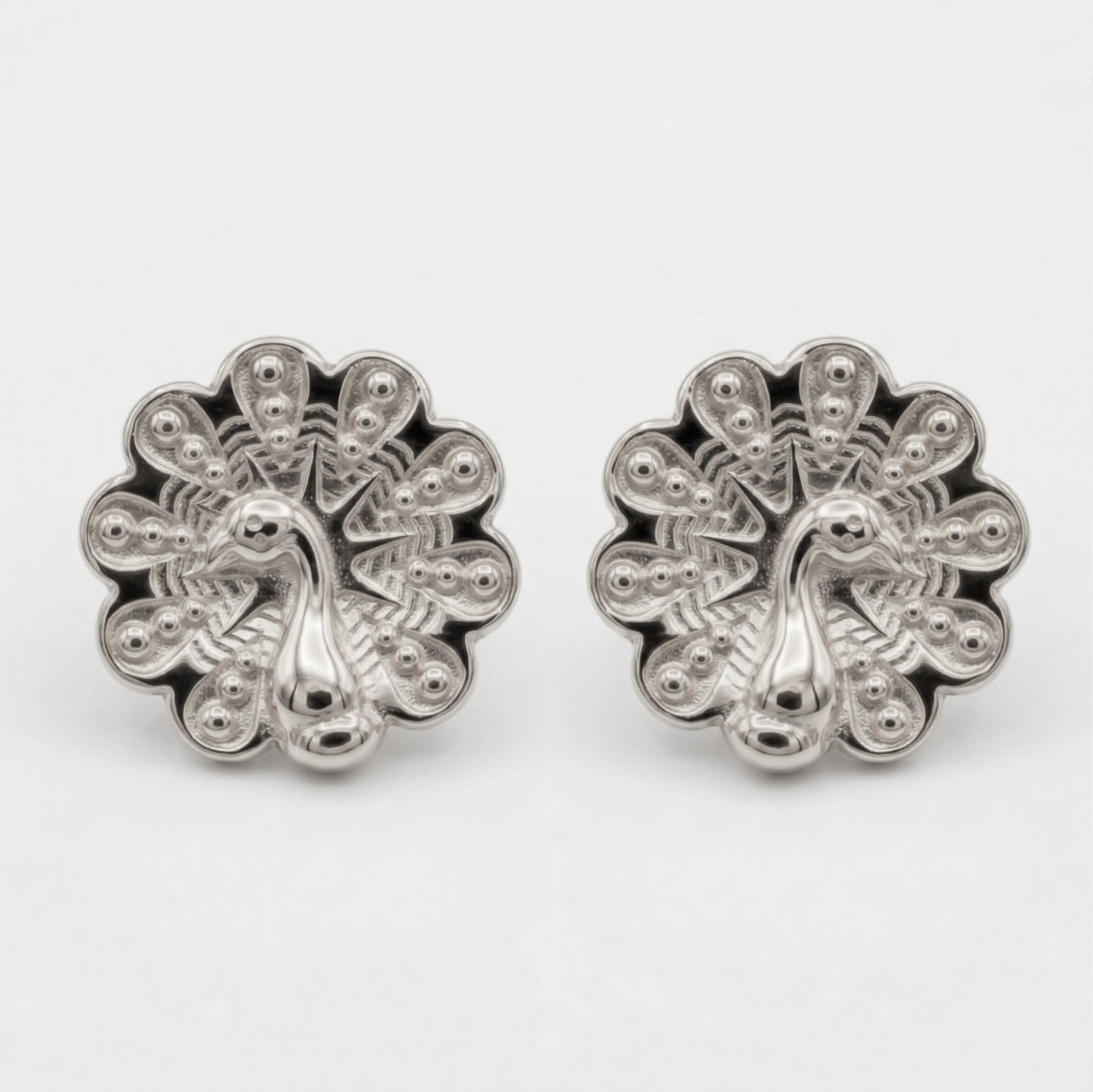Silver Mayur Earrings