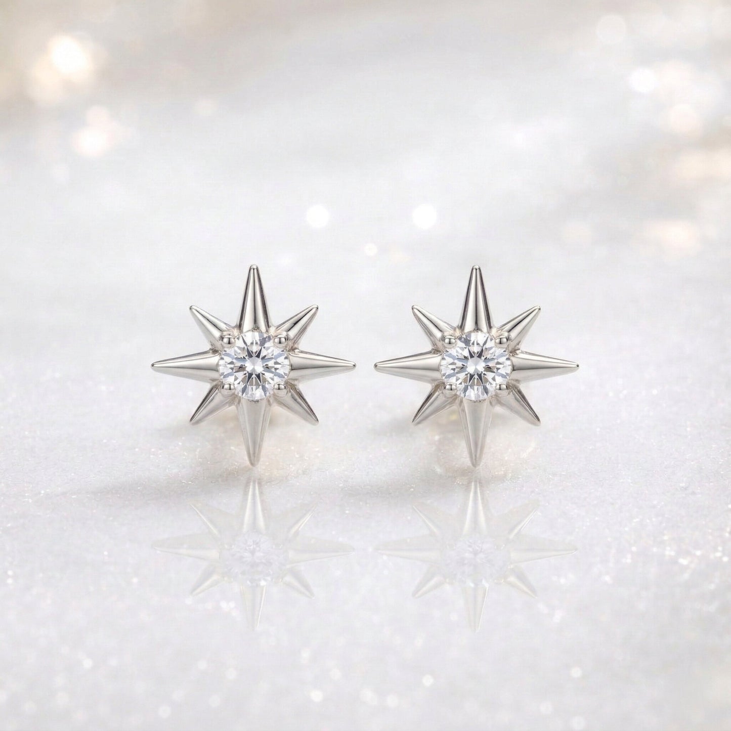 Silver Polaris Stud Earring