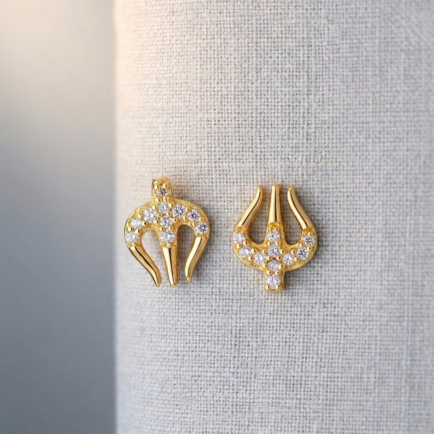 Silver Shiva Shakti Stud Earring