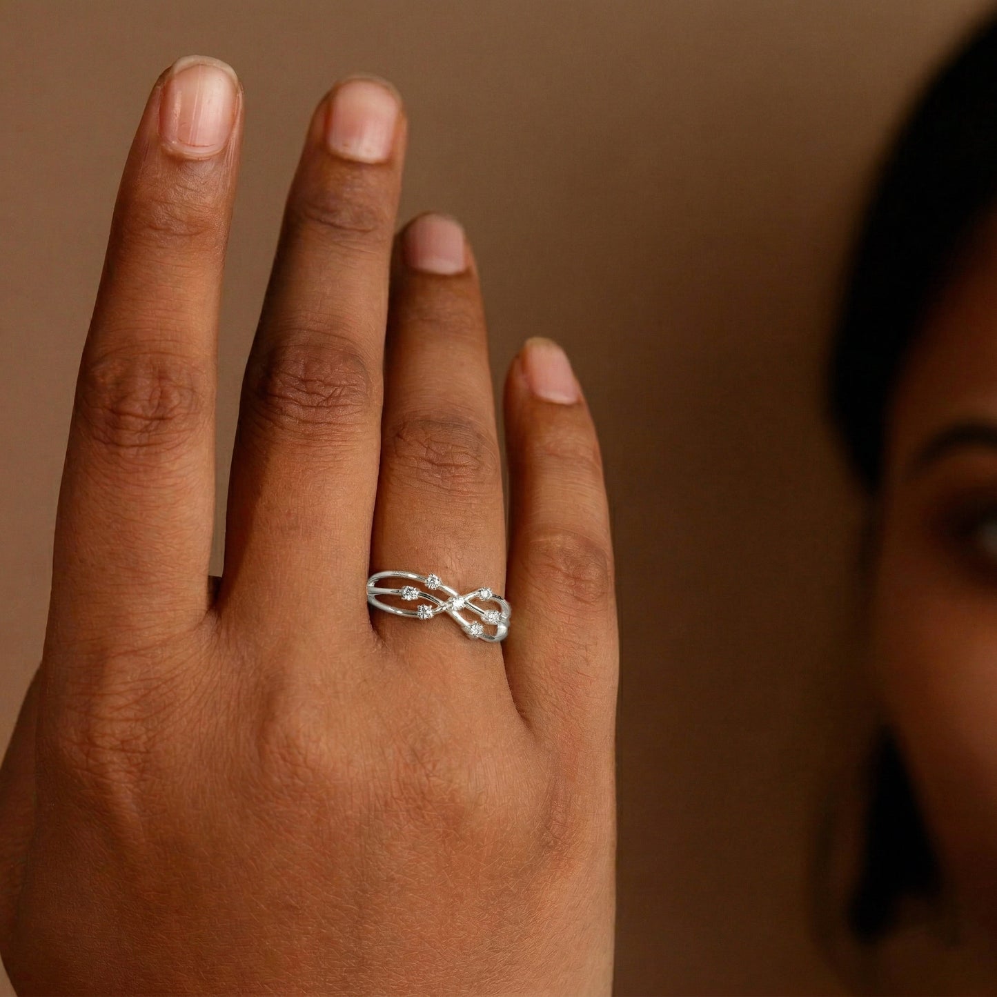 Silver Starry Night Ring