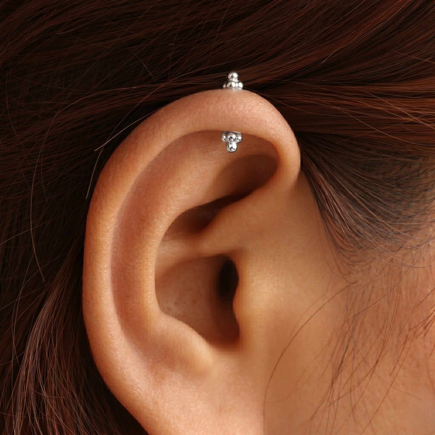 Silver Bugadi 4 bead Dual Design