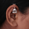 SILVER JHUMKA WITH PEARLS BUGADI