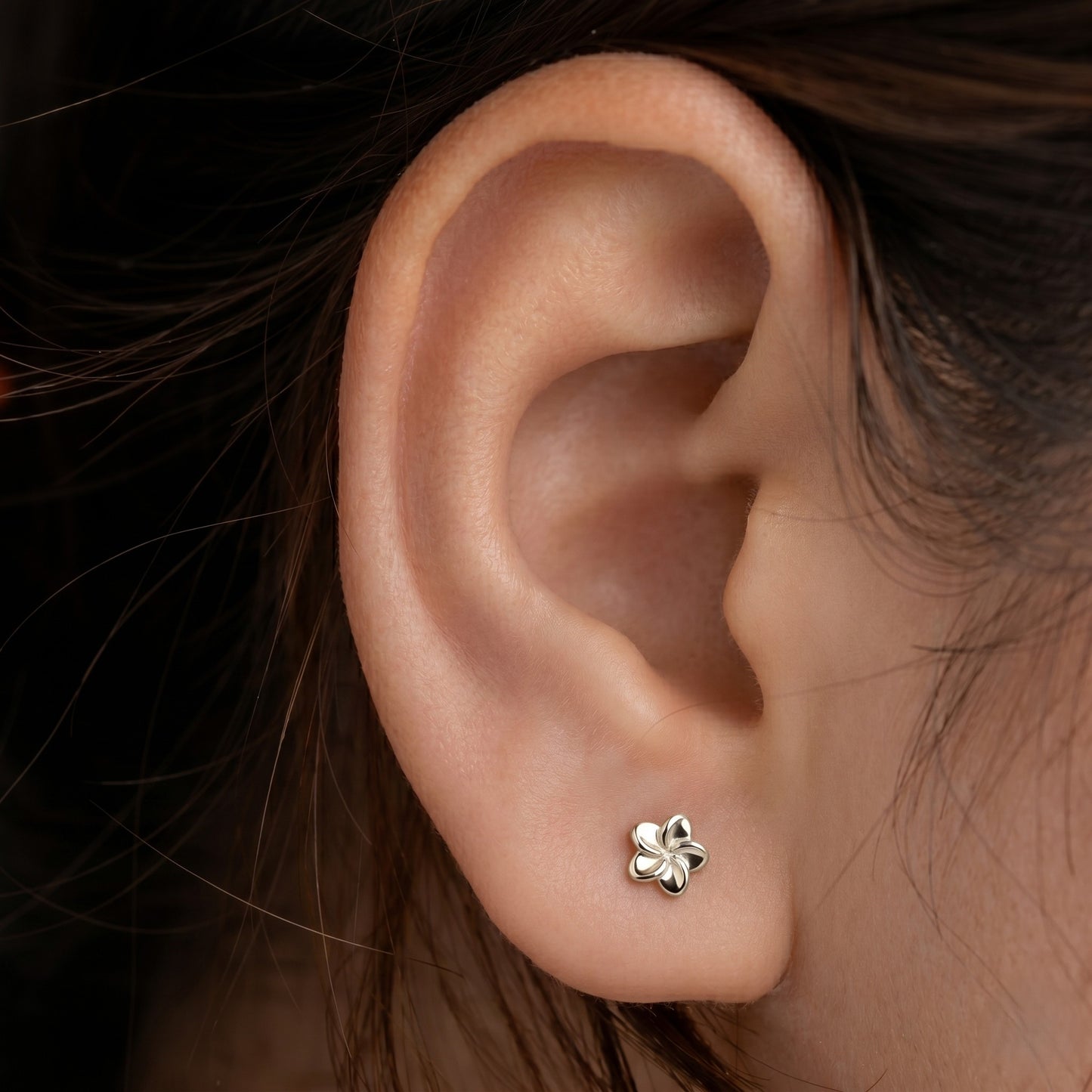 Silver Mogra Earring