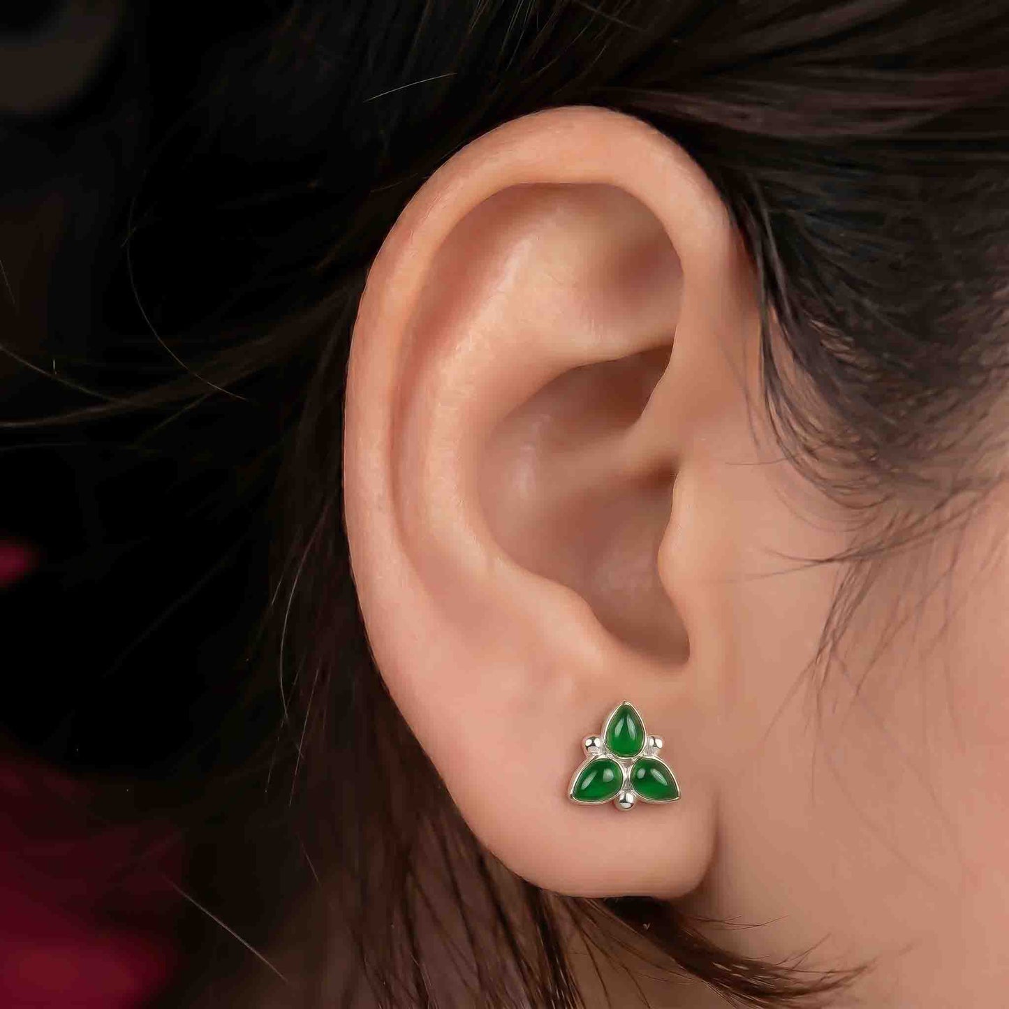 Silver Kemp Stone Earring