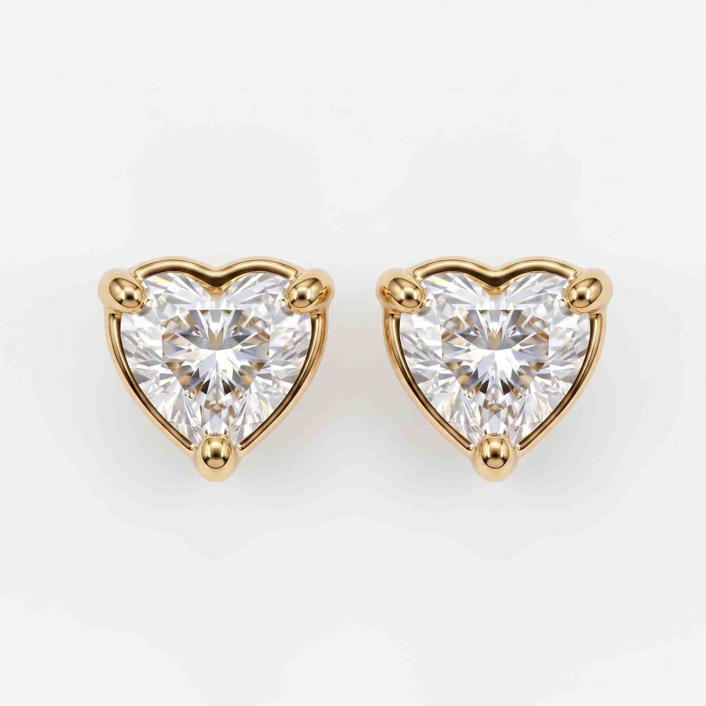 Silver Stone Heart Earring