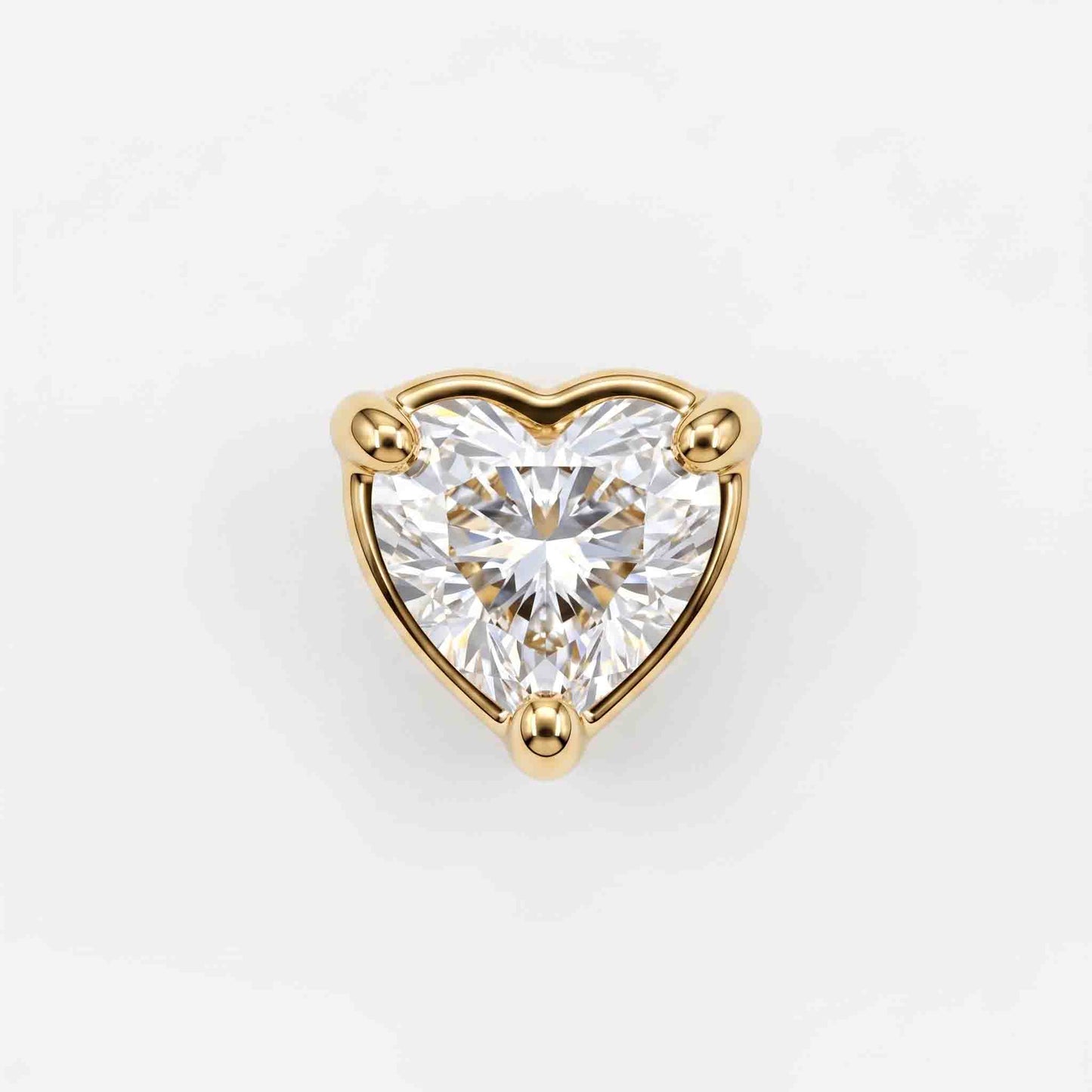Silver Stone Heart Nose pin