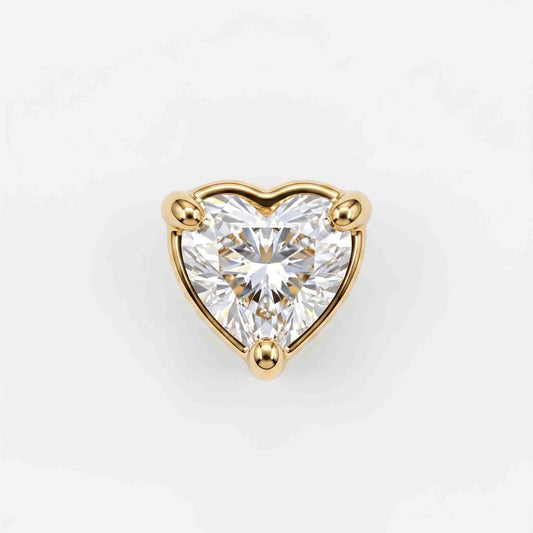 Silver Stone Heart Nose pin