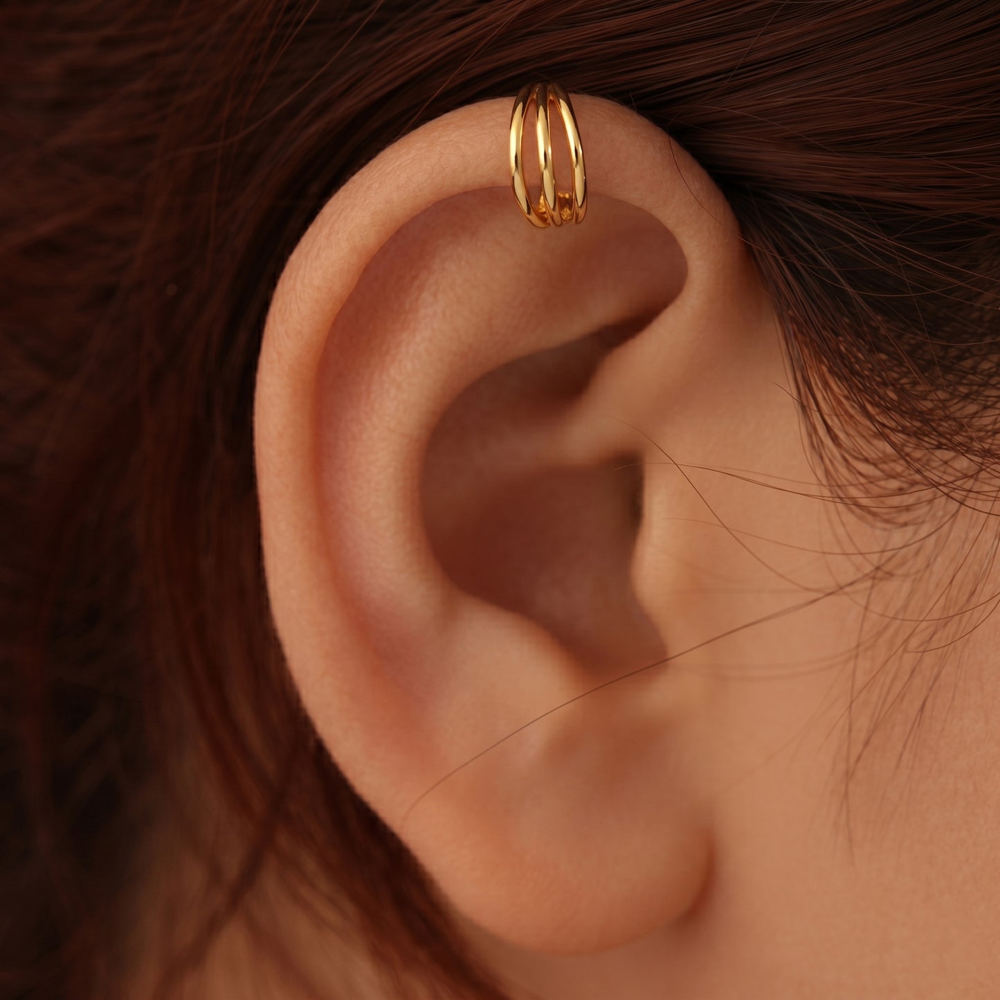 Silver Triple Line hoop Nosering