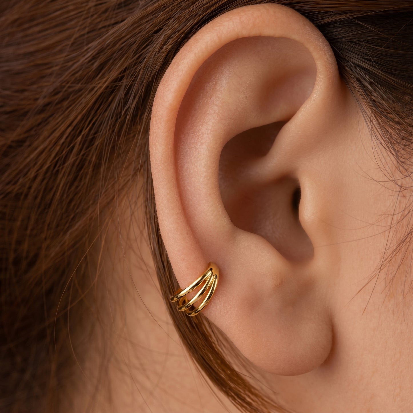 Silver Triple Line hoop Nosering