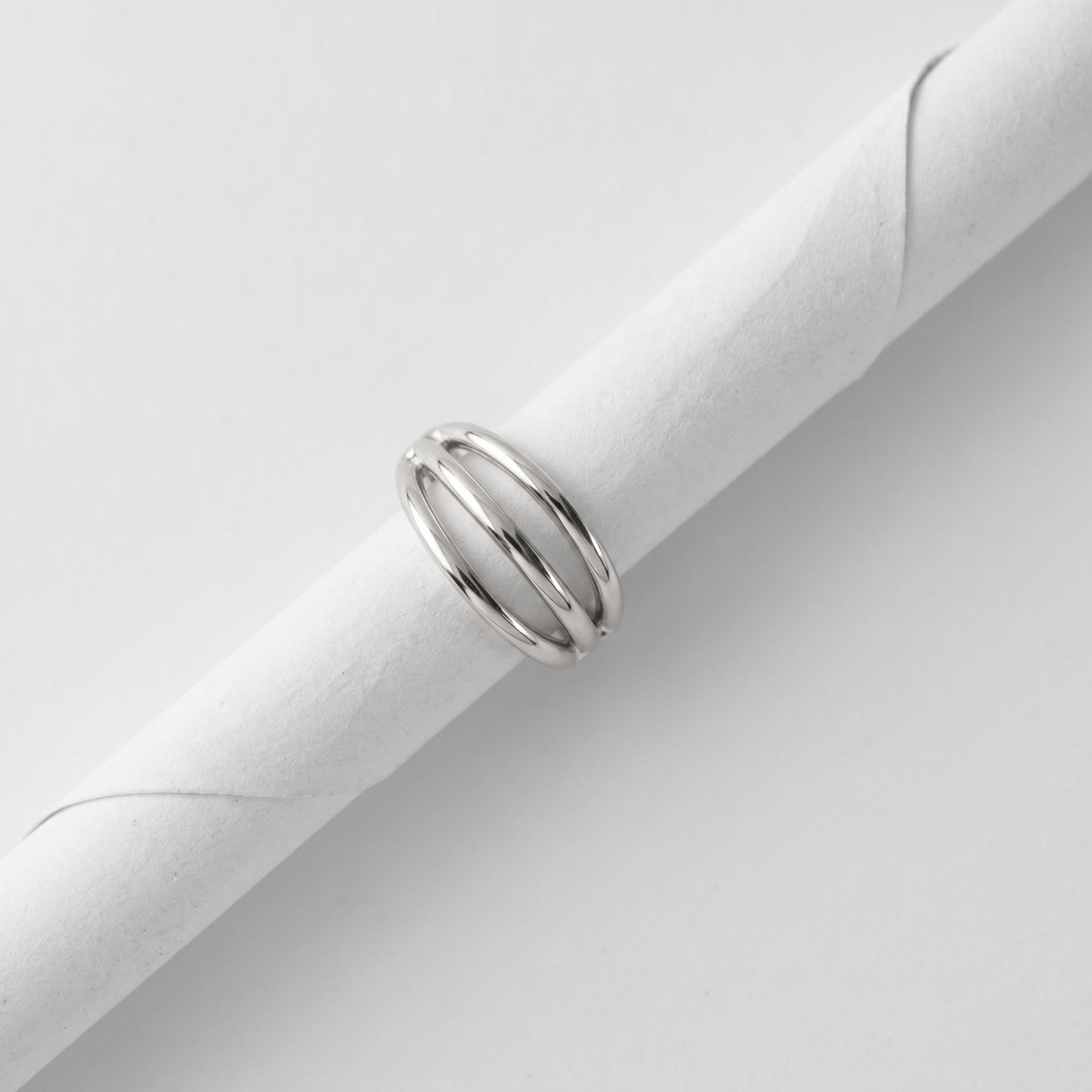 Silver Triple Line hoop Nosering