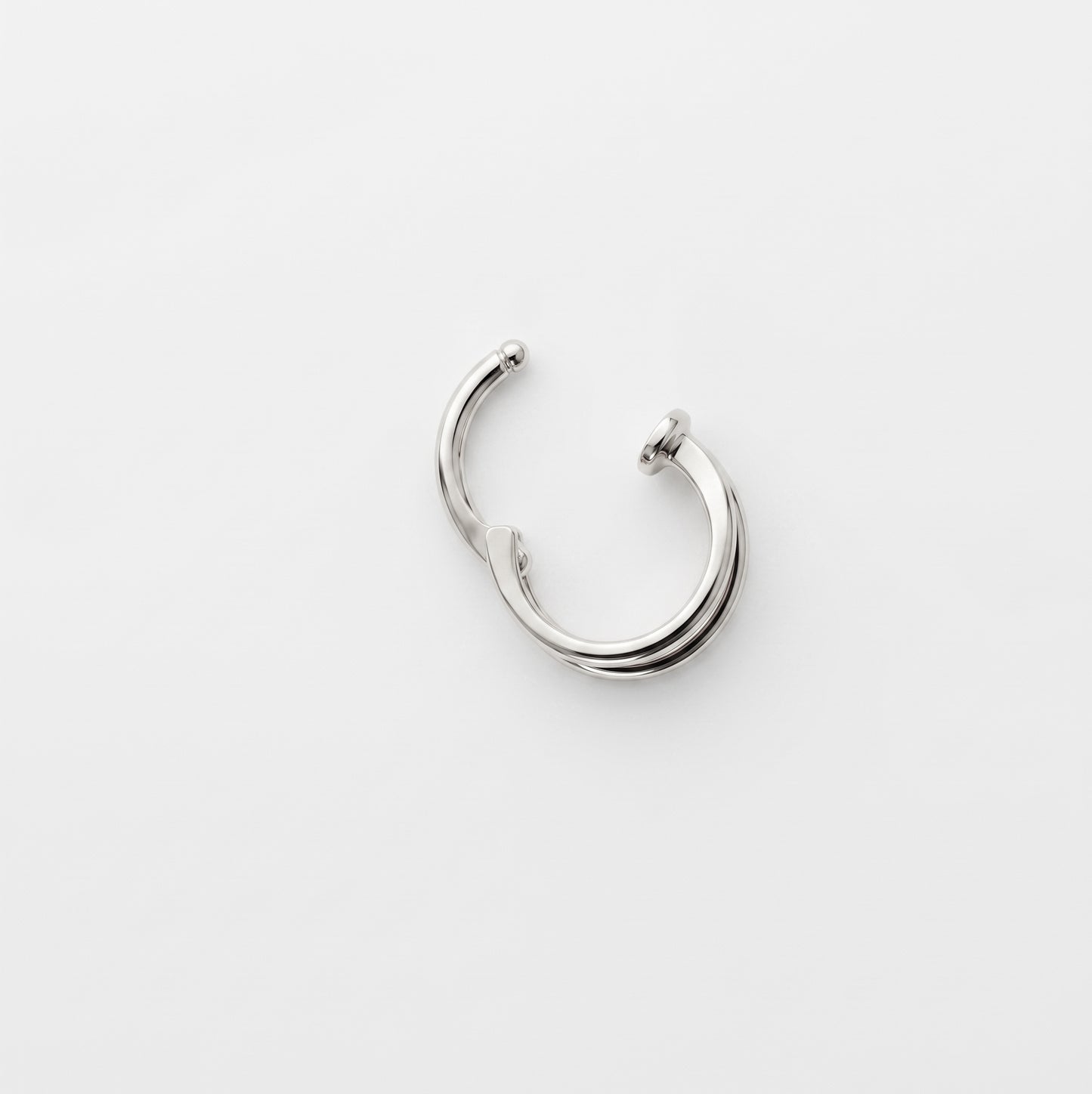 Silver Triple Line hoop Nosering