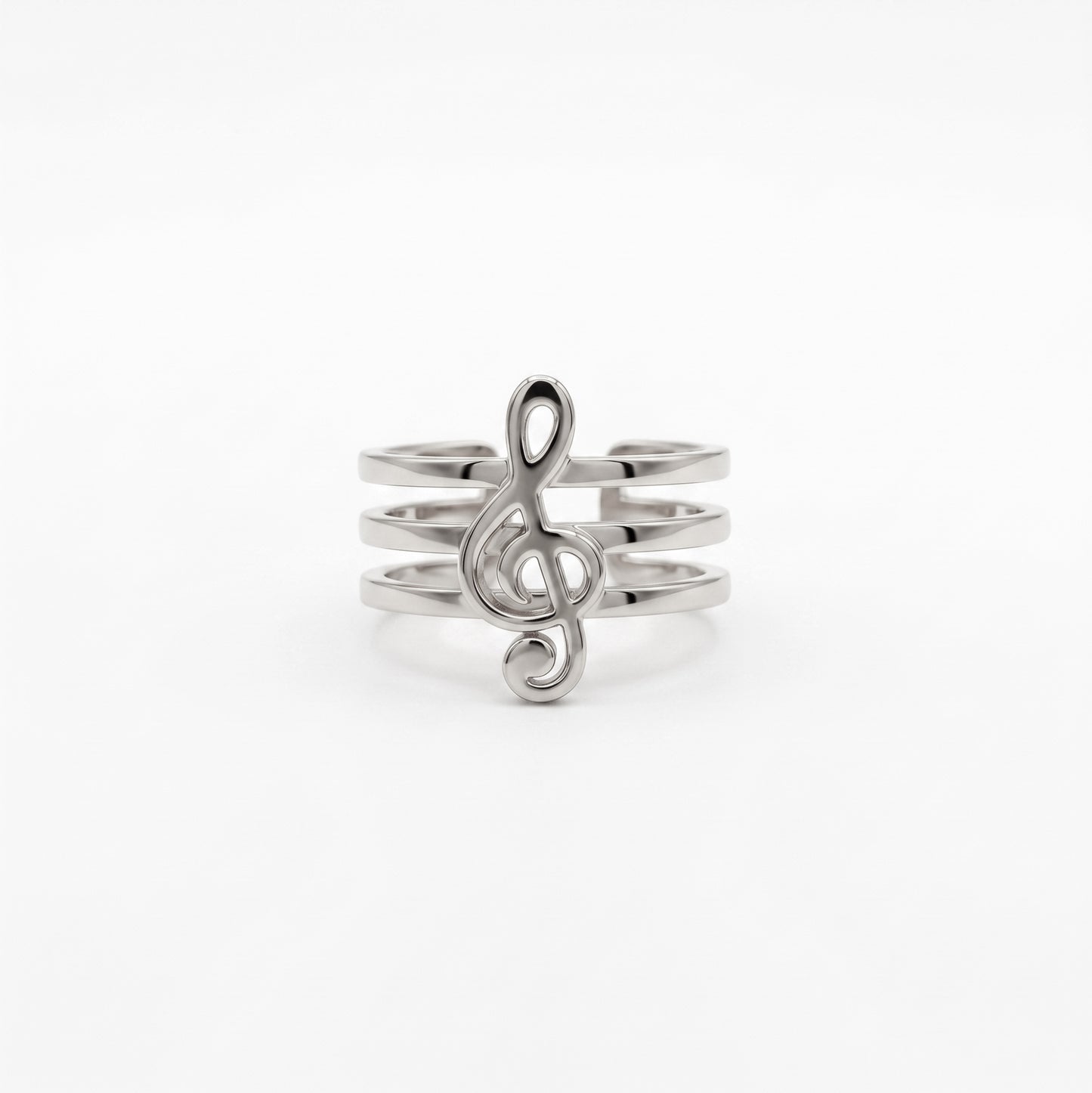 Silver Ear Cuff Symphony 3 Lines Design