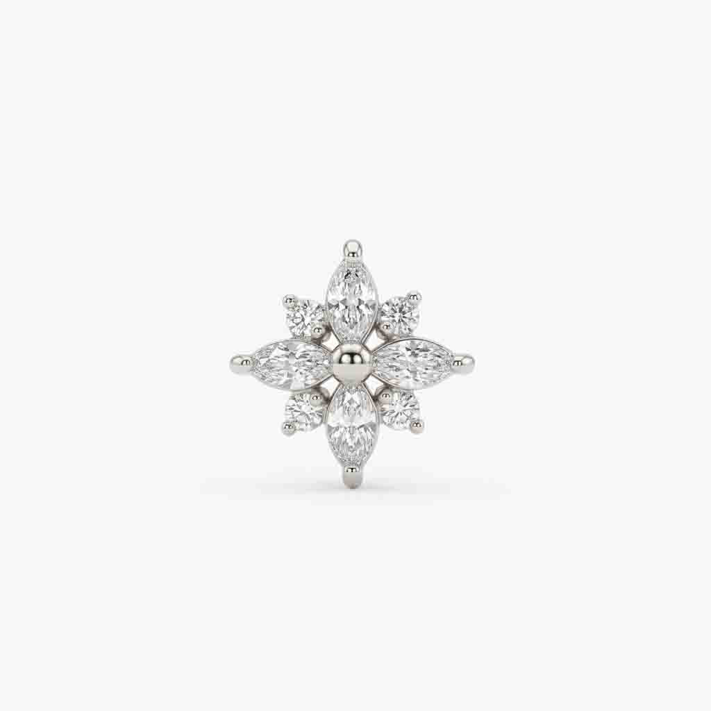 Silver Kalika Nose pin