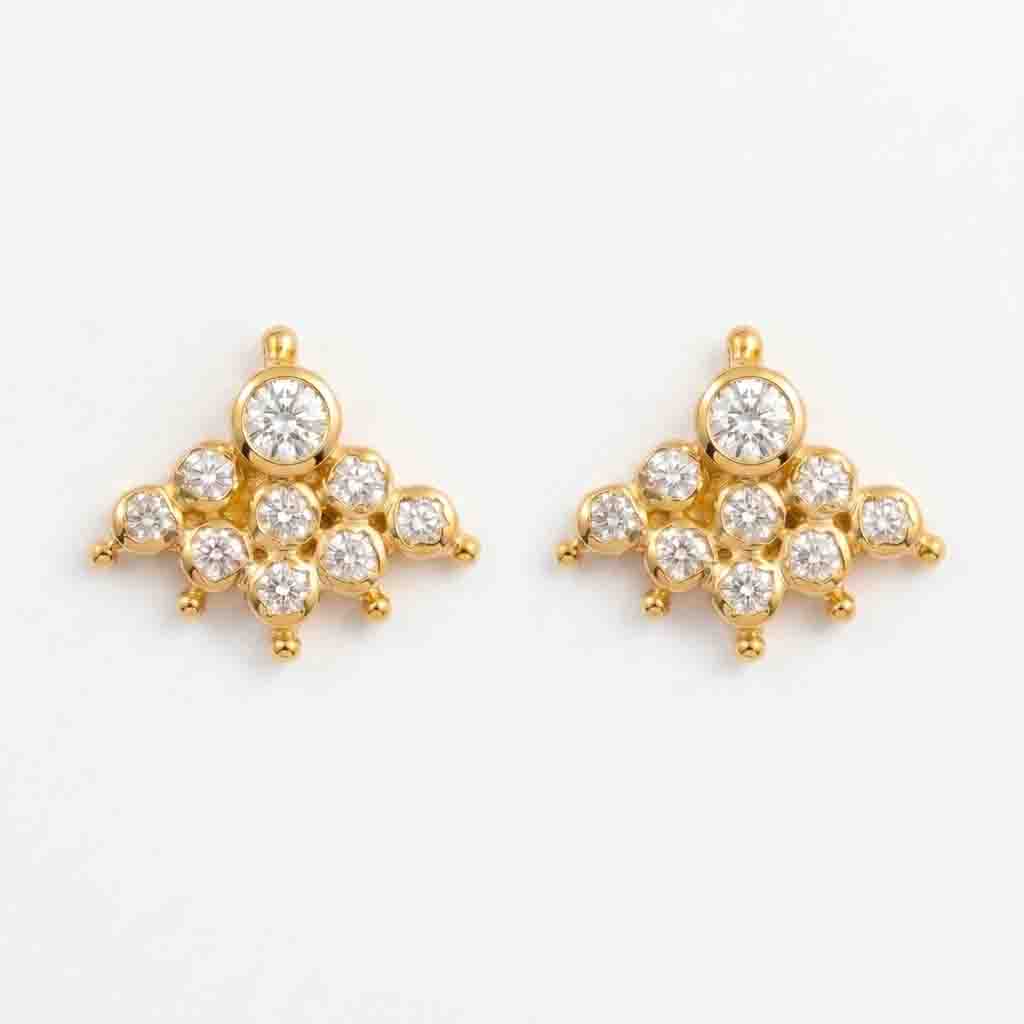 9 Stone  Traditional Earring
