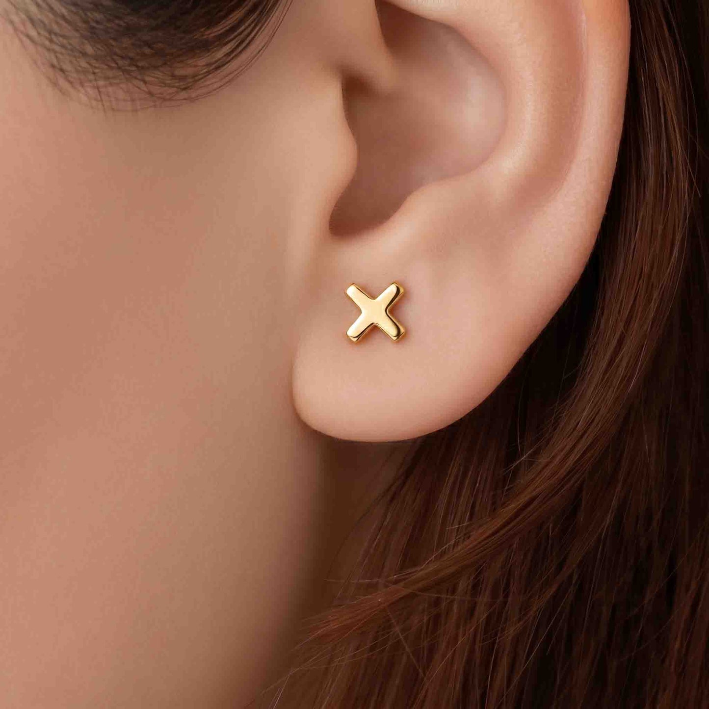 Silver Cross Earring
