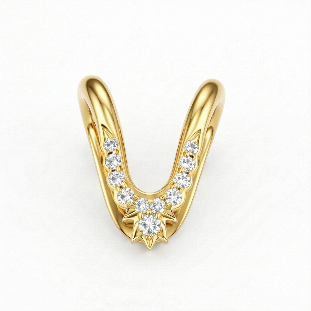 Silver Stone V Ring