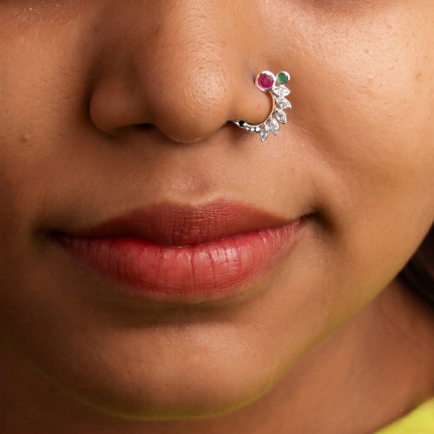 Silver Vaidehi Nose Ring