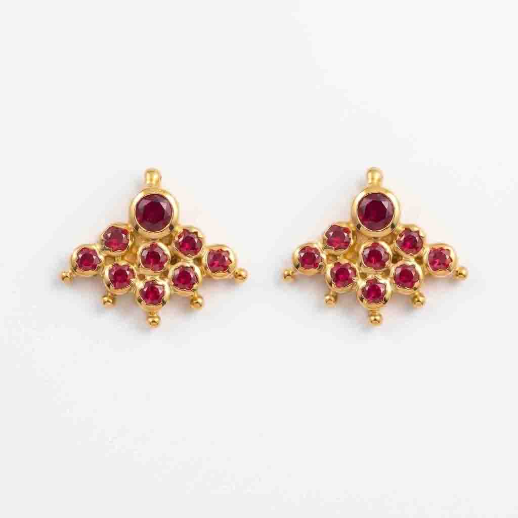 9 Stone  Traditional Earring
