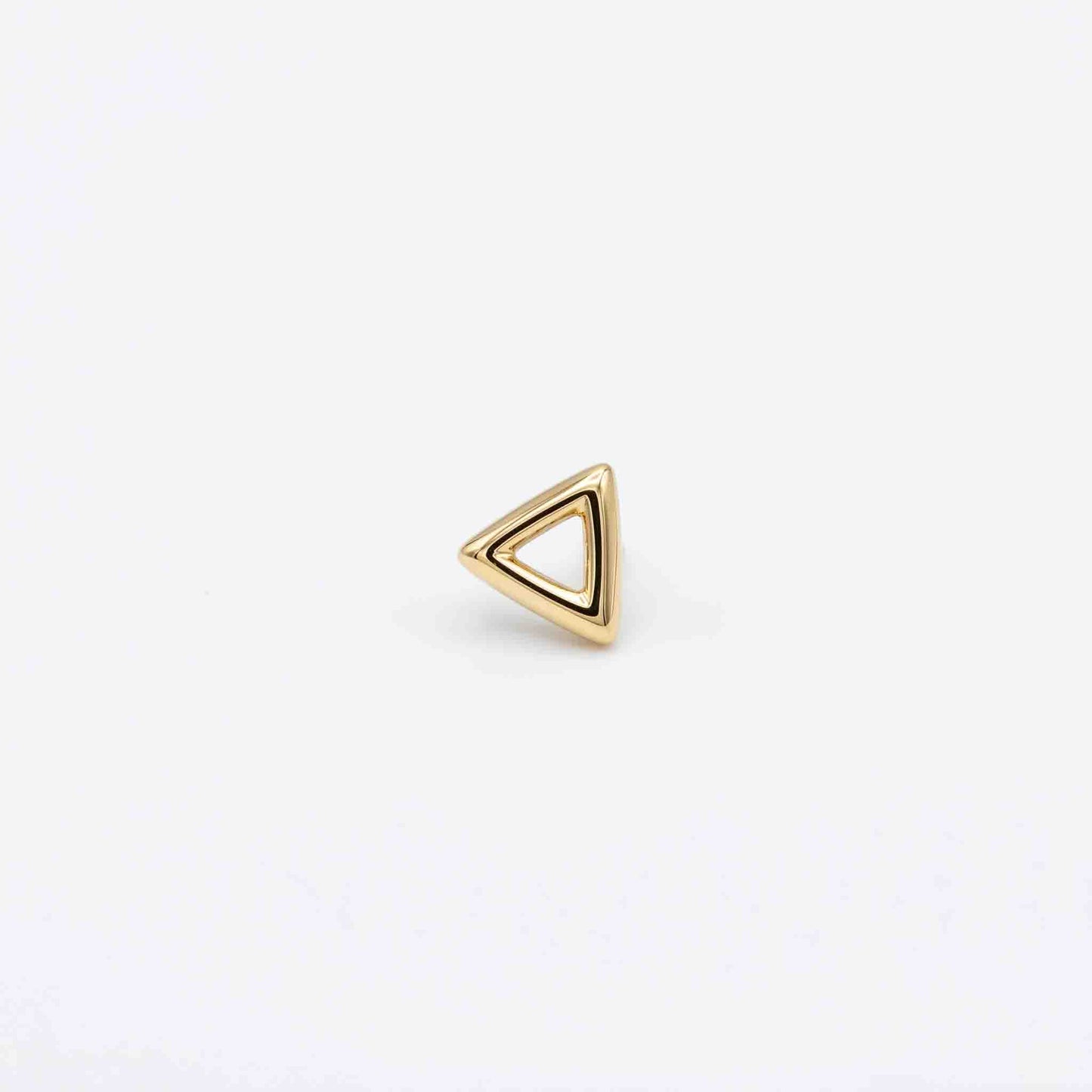Silver Hollow Triangle Nose pin