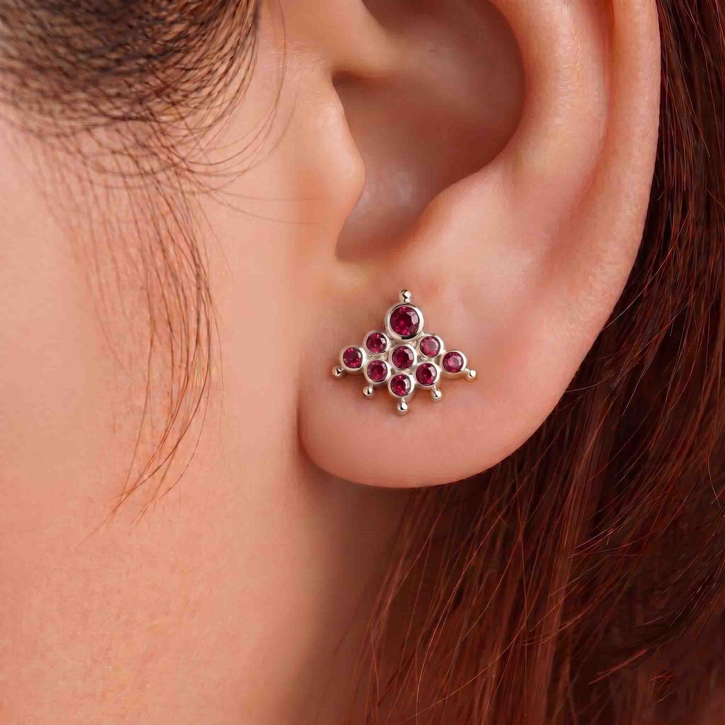 9 Stone  Traditional Earring