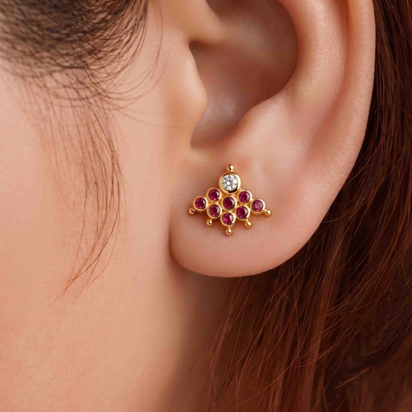 9 Stone  Earring