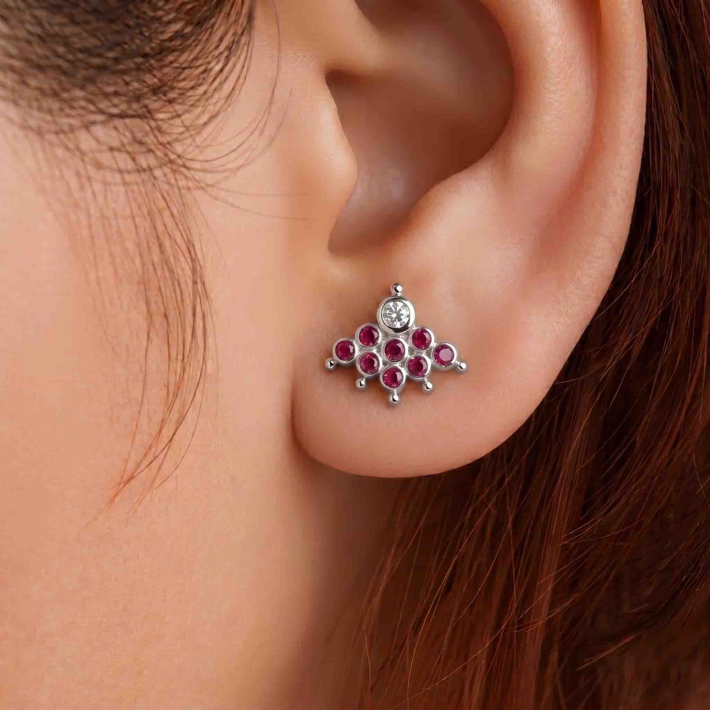 9 Stone  Earring