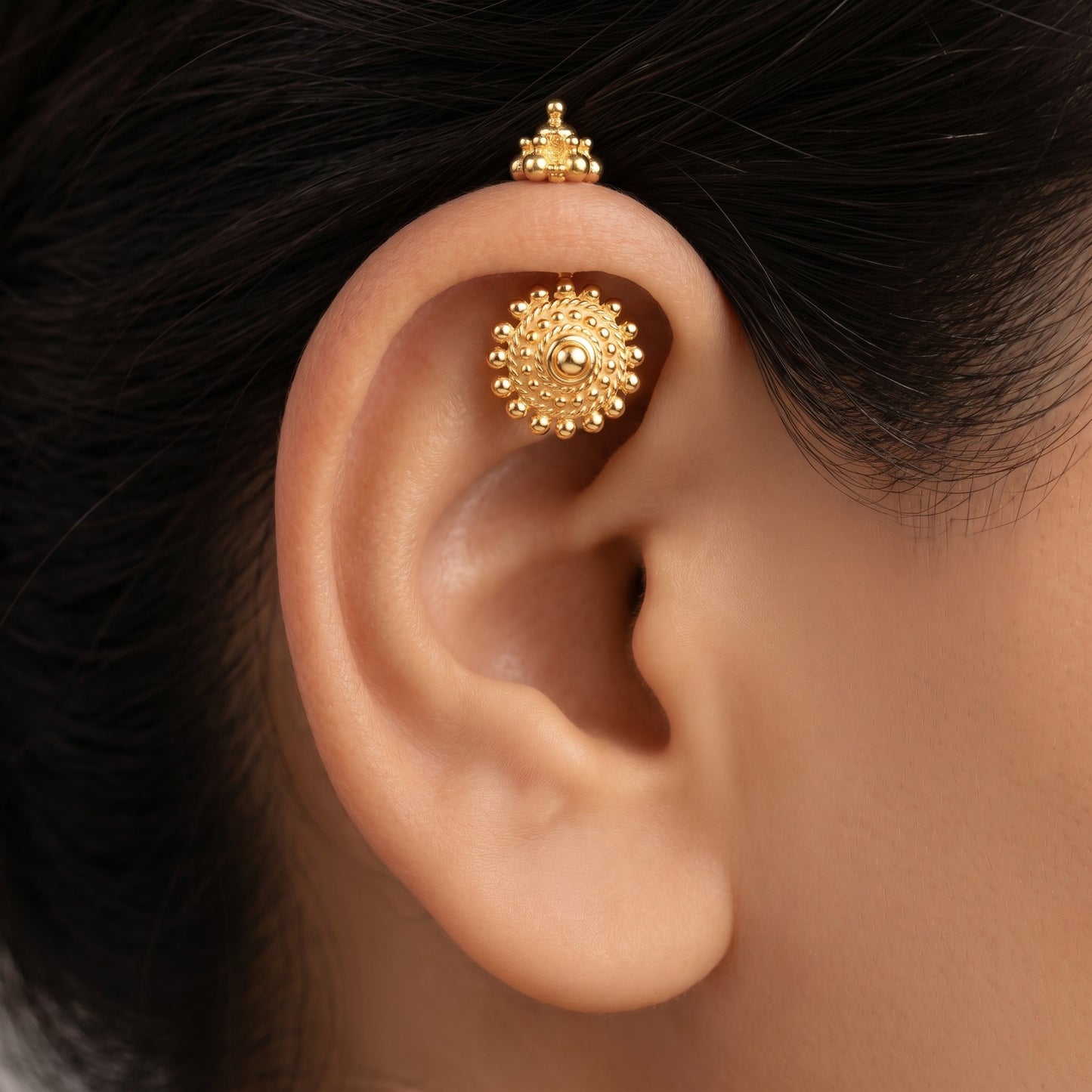 SILVER DHAL GOLD BUGADI WITH COMBO TOP