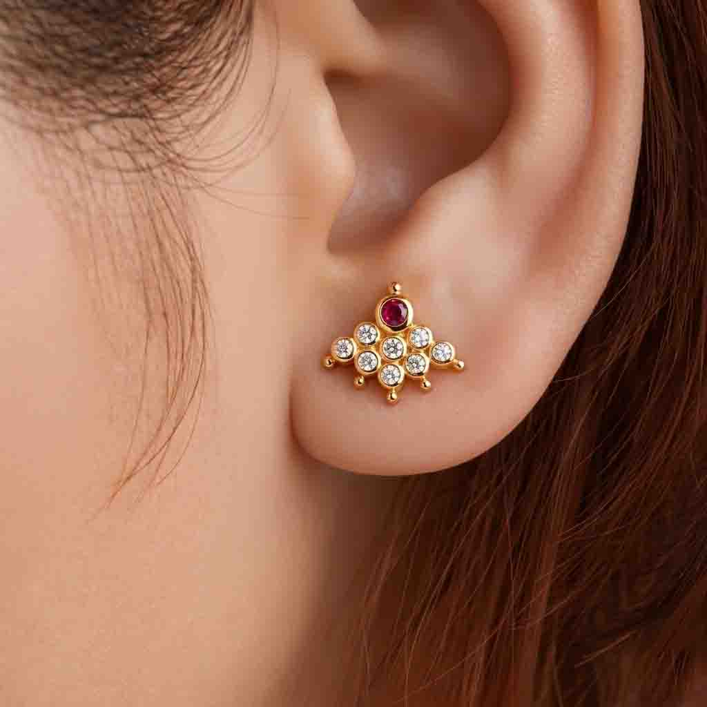 9 Stone  Earring