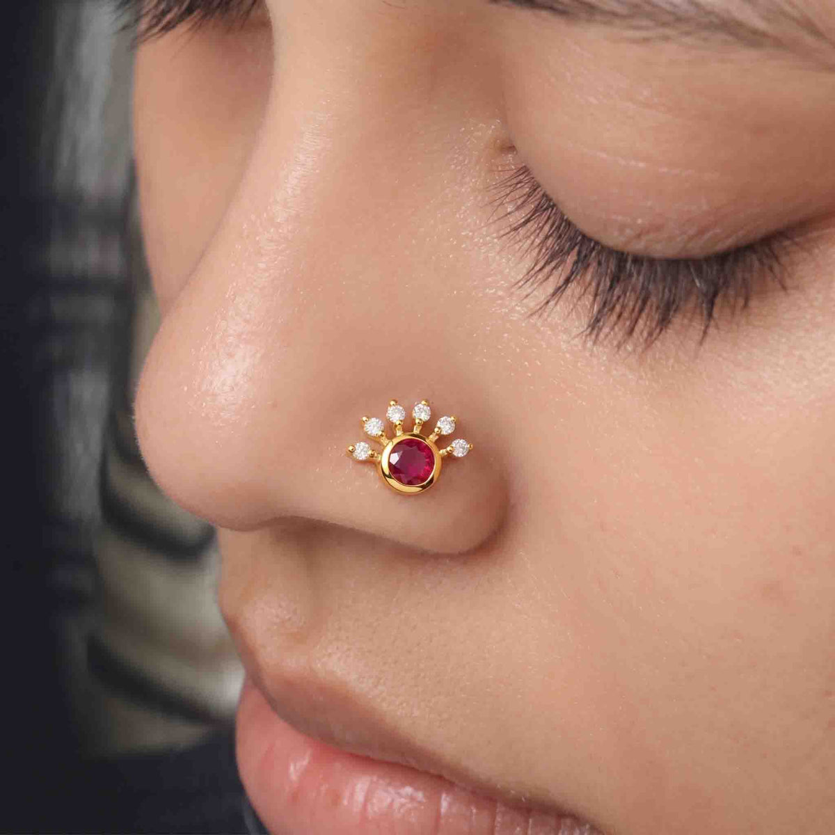 Silver Mani Kiran Nose pin